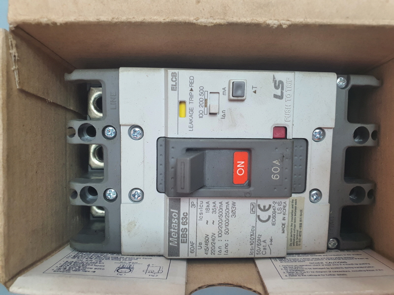 중고B 차단기(EBS 63c) 3P. 60A