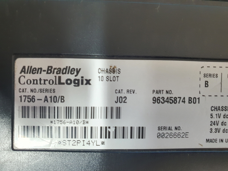1756-A10/B (J02) Control Logix (10 SLOT)